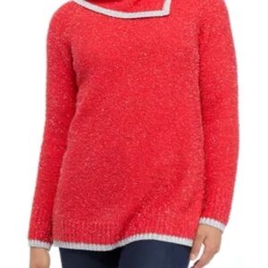 crown & ivy Red Cowl Neck Sweater